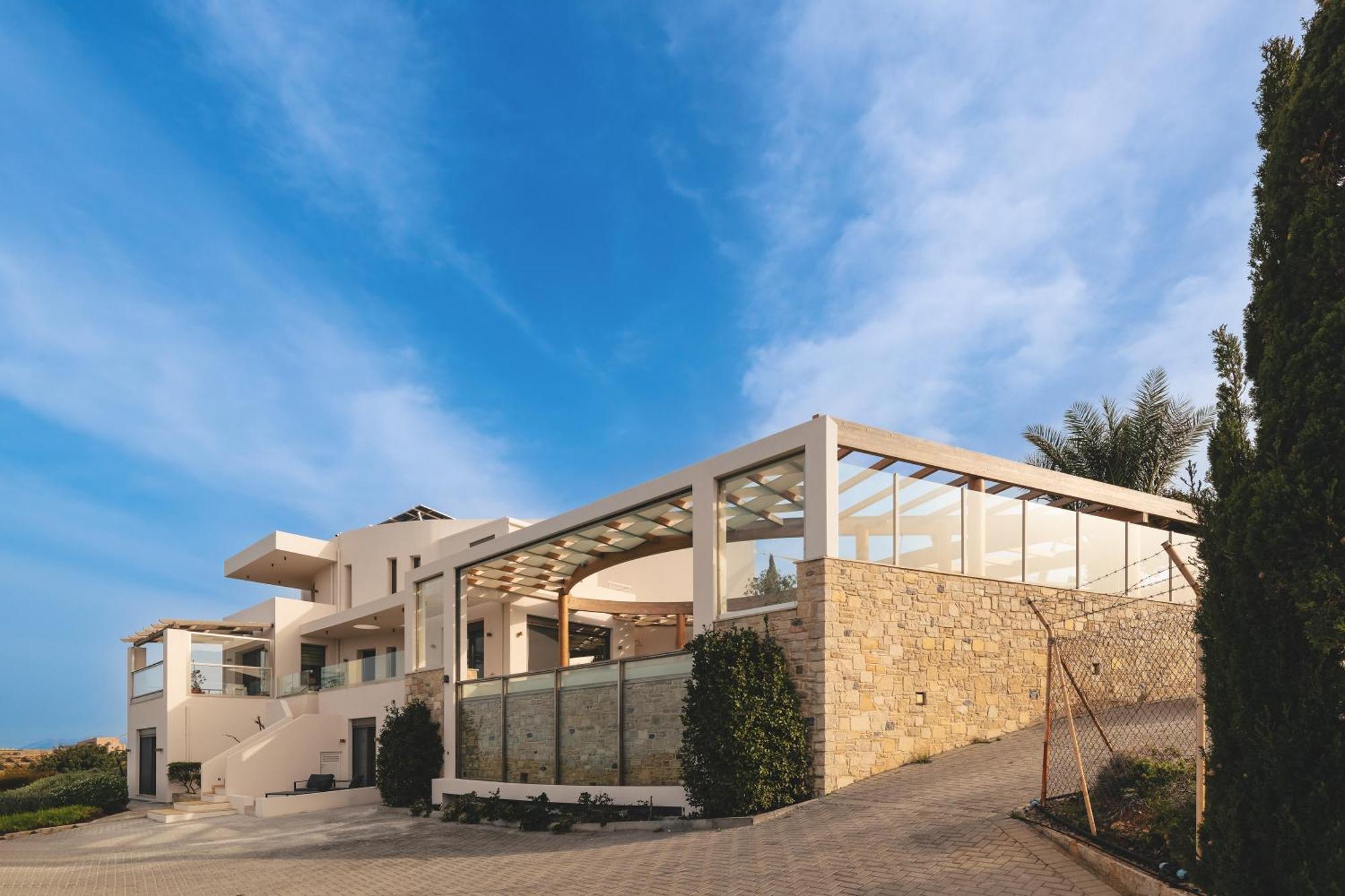 Minimalist Mediterranean Blue Key Villa With Sea View & Infinity Heated Pool Αγία Πελαγία  Εξωτερικό φωτογραφία