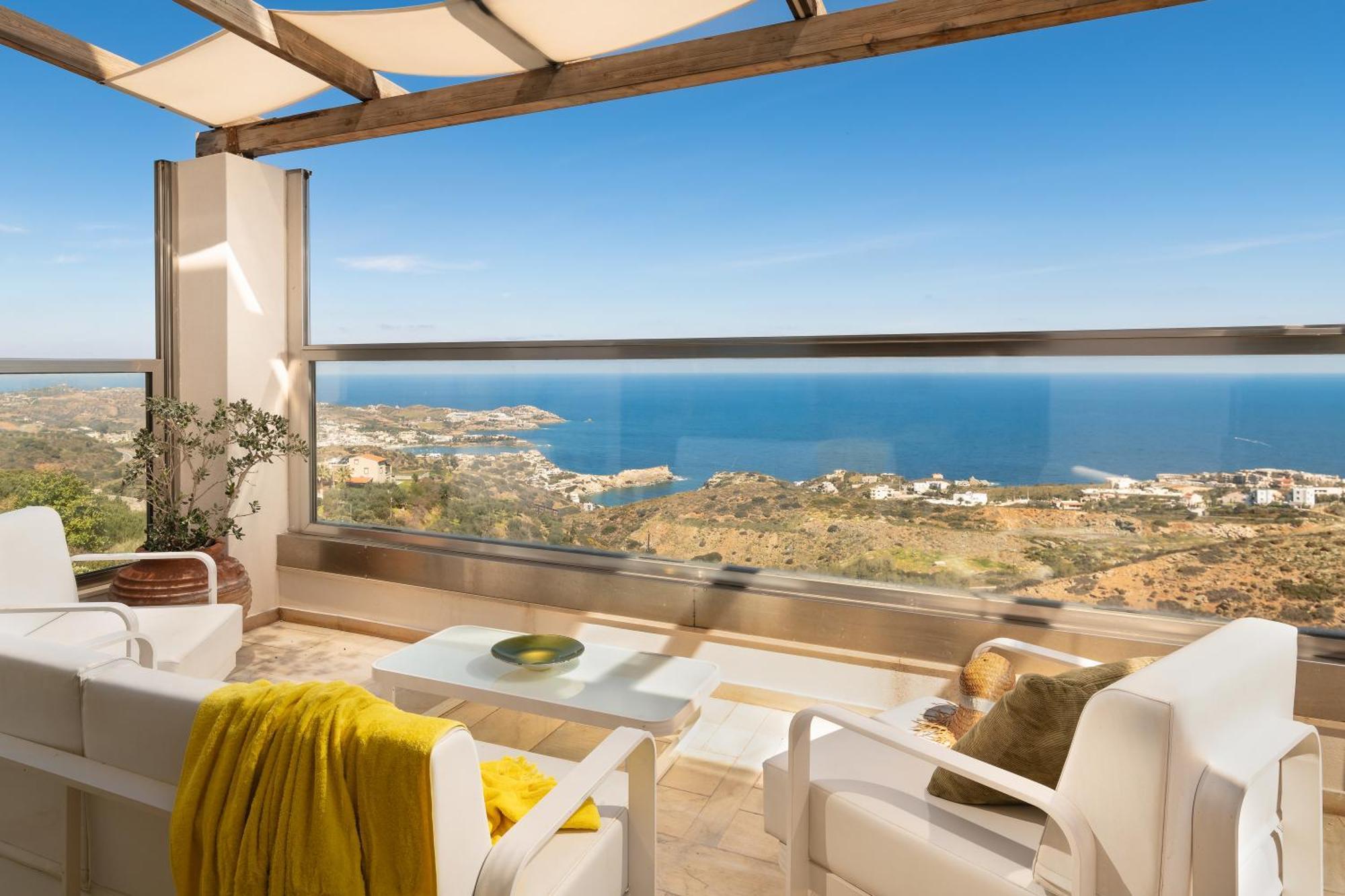 Minimalist Mediterranean Blue Key Villa With Sea View & Infinity Heated Pool Αγία Πελαγία  Εξωτερικό φωτογραφία