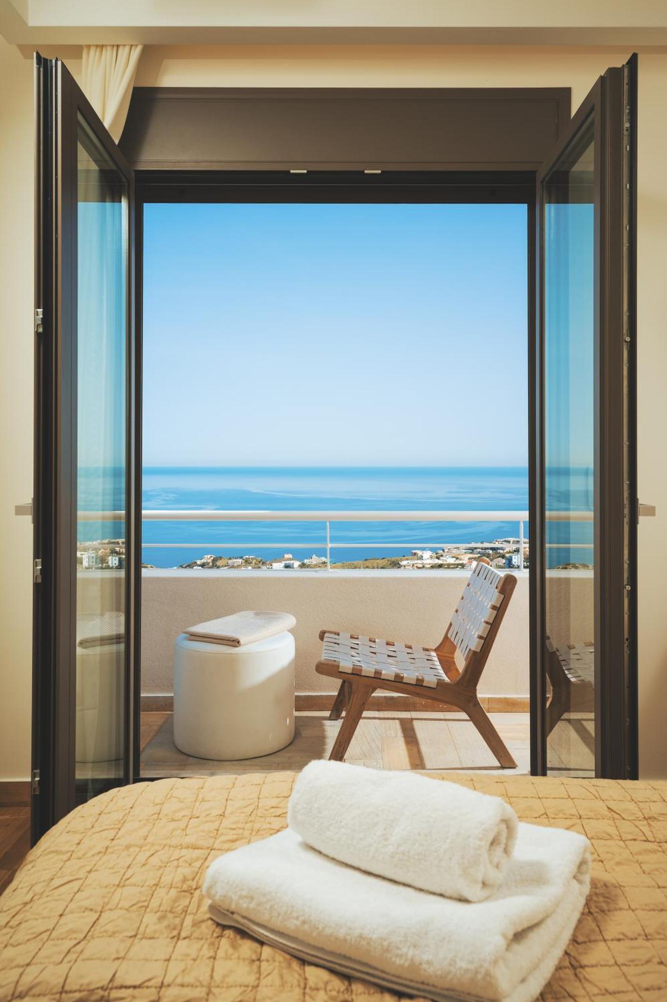 Minimalist Mediterranean Blue Key Villa With Sea View & Infinity Heated Pool Αγία Πελαγία  Εξωτερικό φωτογραφία
