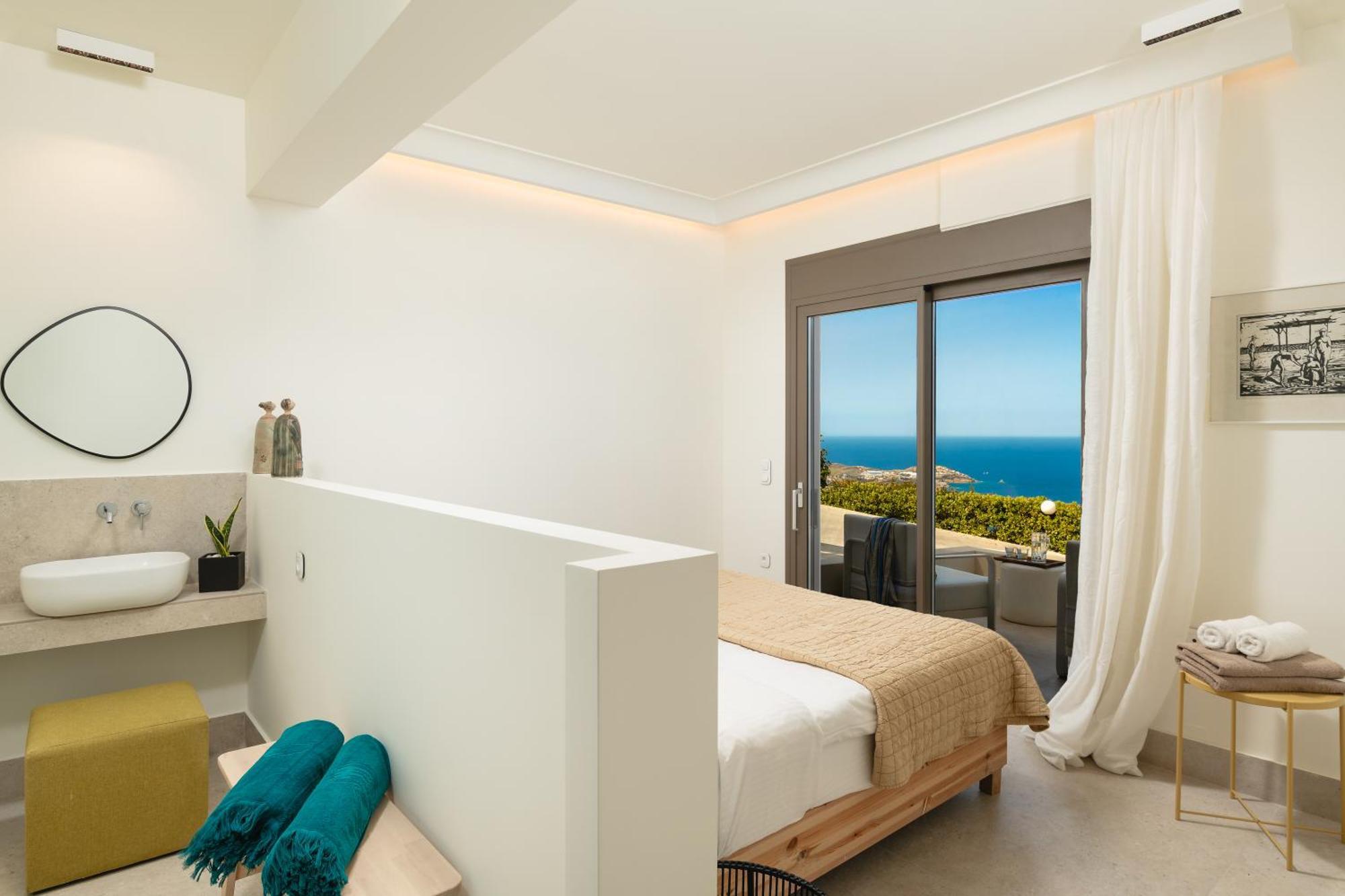 Minimalist Mediterranean Blue Key Villa With Sea View & Infinity Heated Pool Αγία Πελαγία  Εξωτερικό φωτογραφία